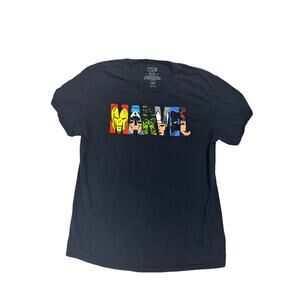 Marvel Logo Black Graphic Tee - Size XL